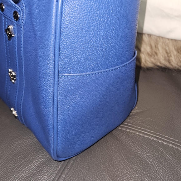 MCM Royal Blue Leather Satchel - Picture 3 of 7